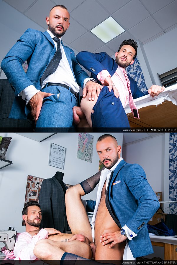 Menatplay - veteran porn star Sir Peter barebacks handsome bearded newbie Javi Gray's tight ass before he fucks the cum out of Javi in Javi's bottoming debut 01