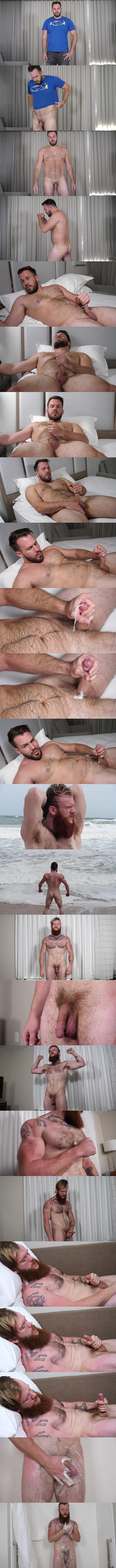 Theguysite - tall, masculine hairy straight hunk Harry and bearded cocky stud Jax Norseman get naked for the first time on camera before they jerk off 02