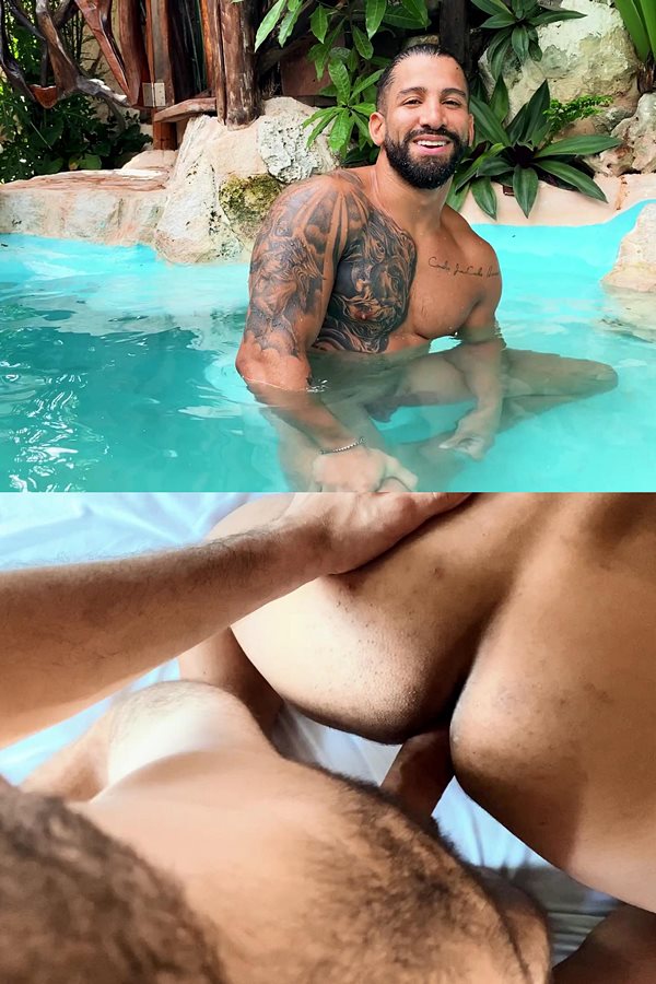 Realitydudes - the camera guy barebacks handsome bearded latino stud Octavio's firm bubble ass in different positions before he blows his load in Octavio's mouth 01
