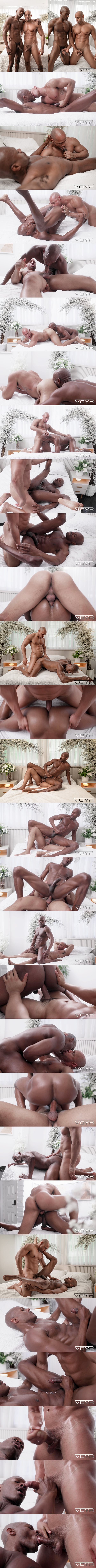 Voyr - bald macho hunk Harold Lopez barebacks big dicked gay porn star Rhyheim Shabazz before he fucks the cum out of Rhyheim 02