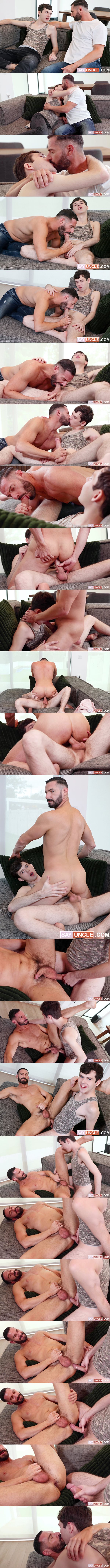 Family Dick - big dicked porn star Dakota Lovell creampies handsome bearded daddy Gio Carrera in Stepdad Teaches Twink to Top 02