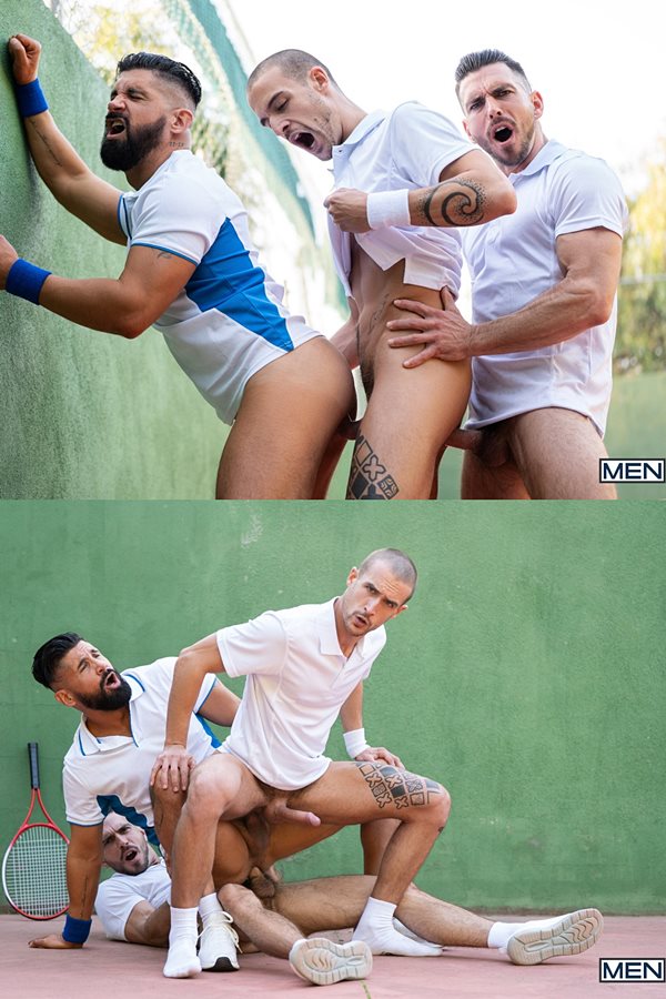 Men - Paddy O'Brian fucks Justin Jett and newcomer Jack Bandit until they fuck the cum out of Justin in Jack's bottoming debut 01